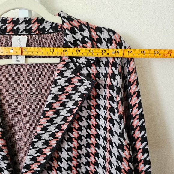 JOIE Women's Double Breasted Houndstooth Multicolored Button Blazer Sz L - Picture 11 of 13